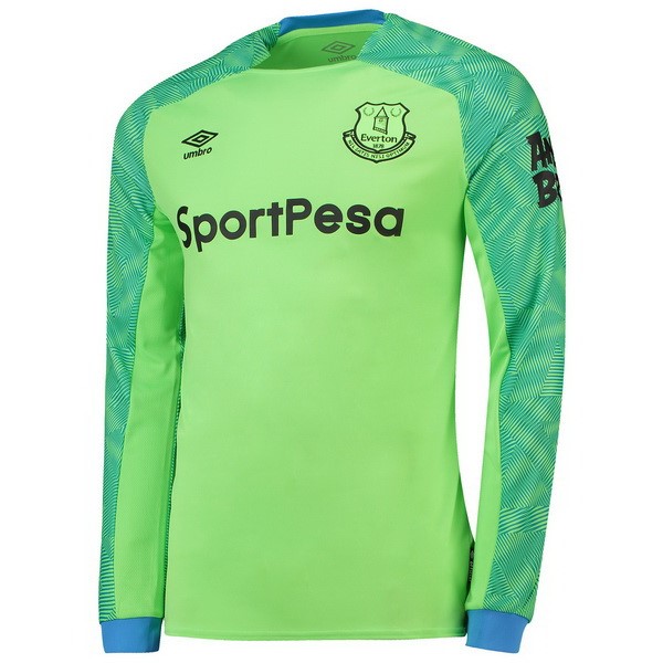 Camiseta Everton Replica Primera Ropa ML Portero 2018/19 Verde